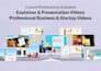 animate explainer video, professional business and startup videos